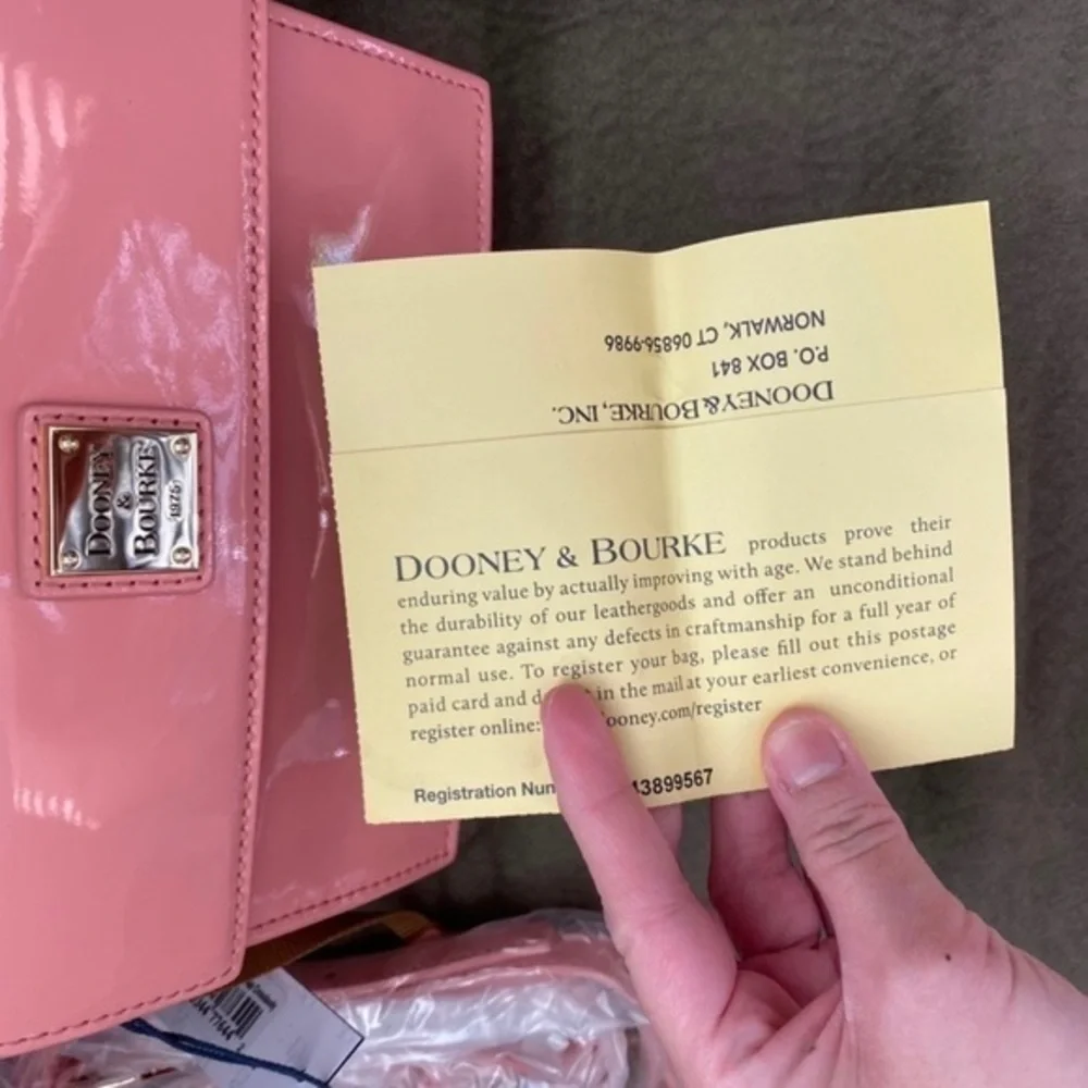 NWT Dooney & Bourke Flap Patent Leather Bag